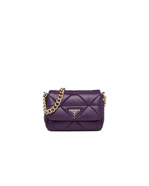 prada bag violet|Violet Prada System nappa leather patchwork bag .